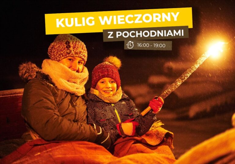 KULIG WIECZORNY Z POCHODNIAMI